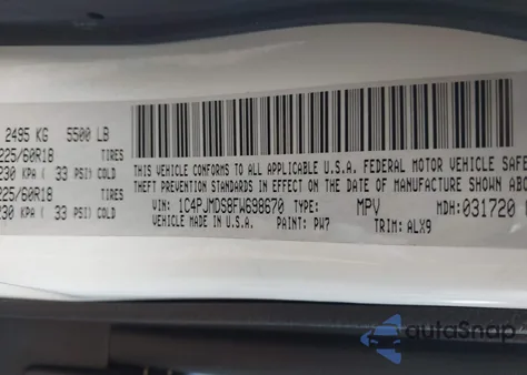 2015 Jeep Cherokee Limited from USA, damaged, VIN 1C4PJMDS8FW698670